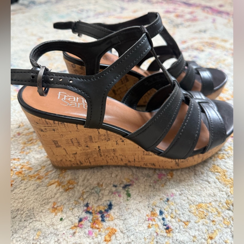 Franco Sarto Black  Wedges size 6.5